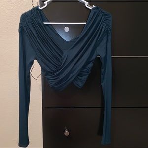 Dressy long sleeve crop top